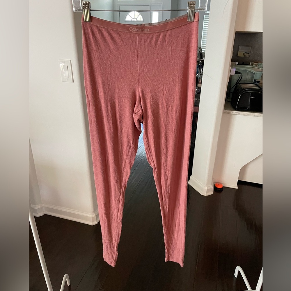 Calvin Klein | Pure Ribbed Lounge Leggings | Red Grape | Small | Sold out online